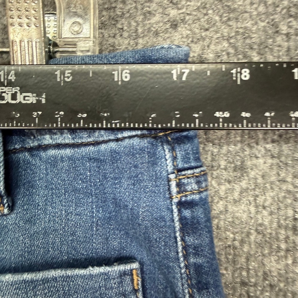 KUT from the Kloth Meg Wide Leg Jeans Womens 10 Blue High Rise Patch Pockets - Picture 7 of 15